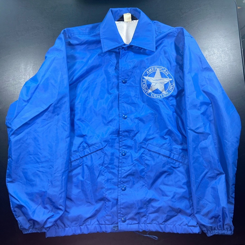 Vintage 70s Windless FlapJacket Lightweight Snaps Jacket American Flight Center